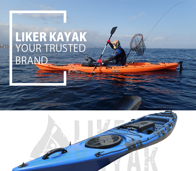 LLDPE/HDPE Single Cheap Fishing Kayaks 4.3m Length