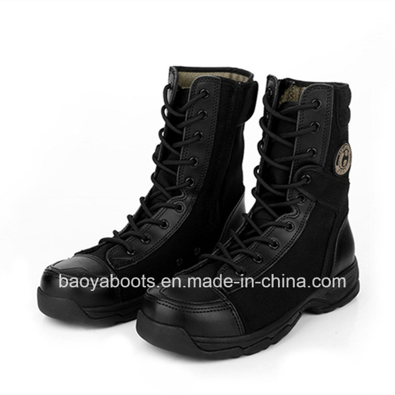 Black Nylon Fabric Police Tactical Boots Army Boots (2001)