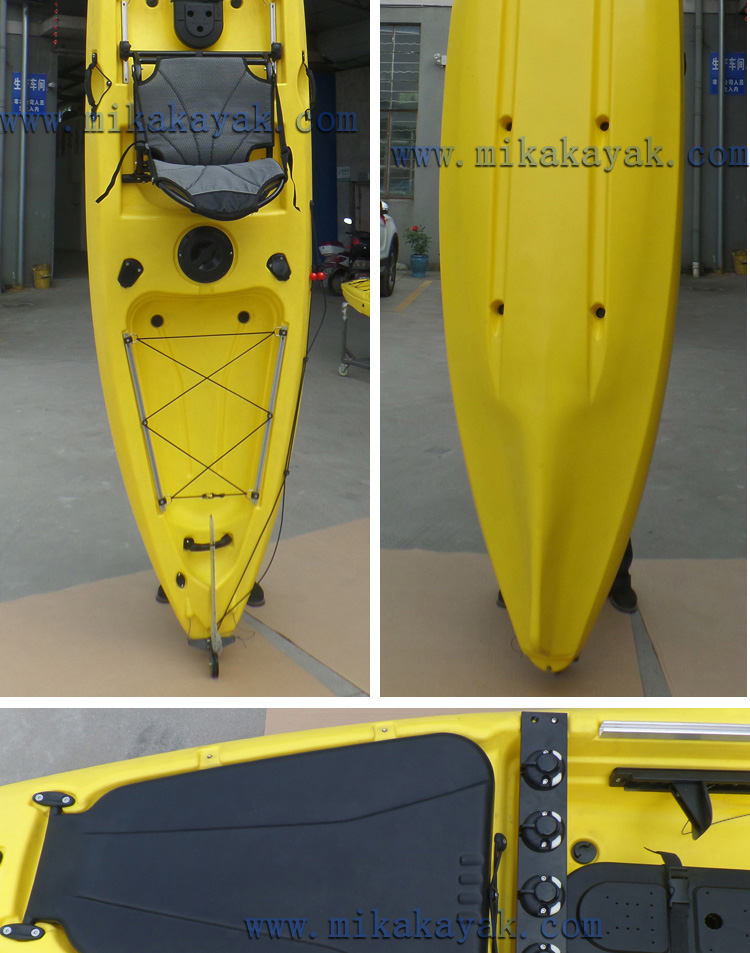 Fishing Kayak with Rudder and Foot Pedal System