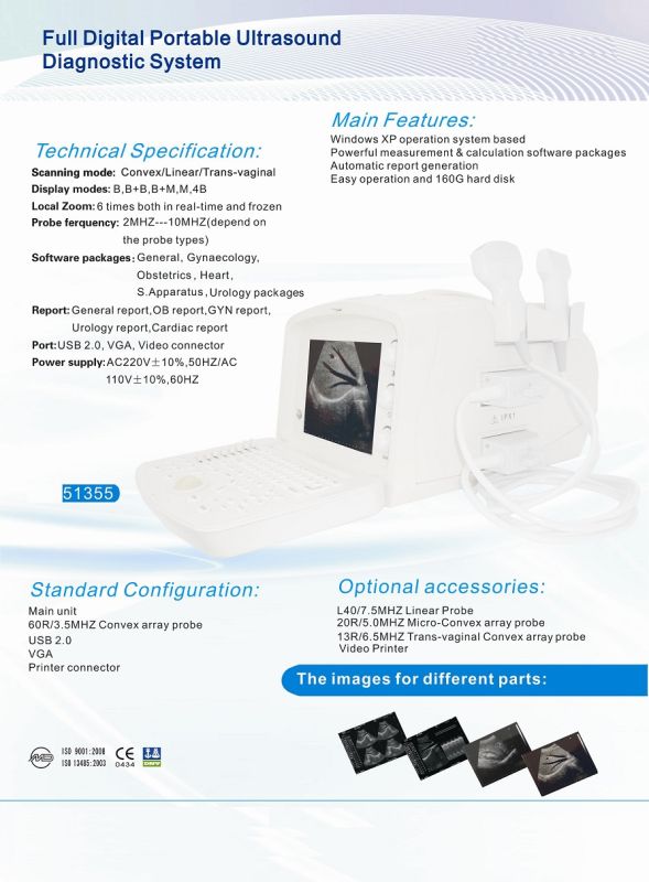 High Quality Full Digital Ultrasound Scanner (XT-FL038)