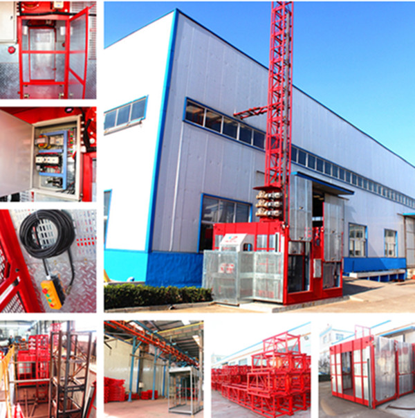 China Construction Building Manufacturer Double Cages Building Hoist