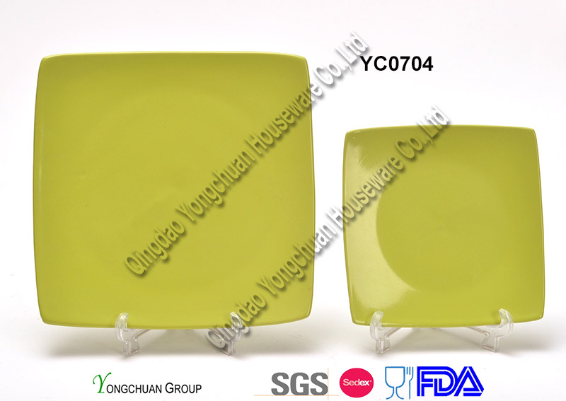 Green Square Plate