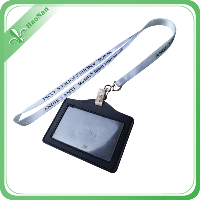 ID Card Holder Lanyard with Metal Hook, Badge Lanyard with Custom Logo