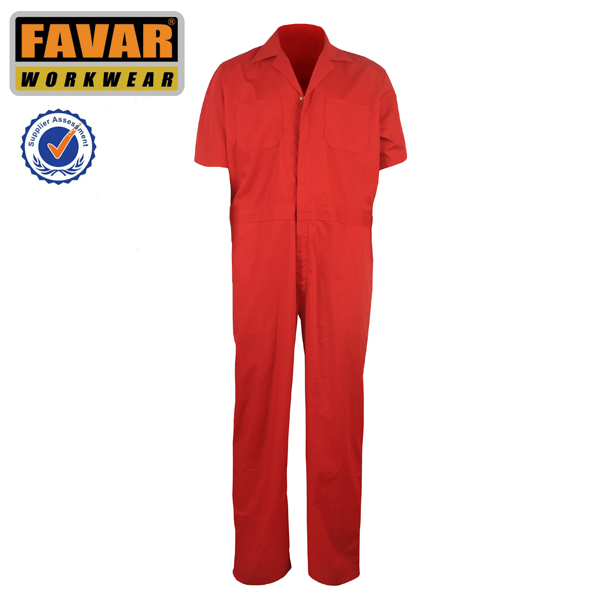 2016 Red One Piece Cheap Work Clothes Summer Coveralls for Men