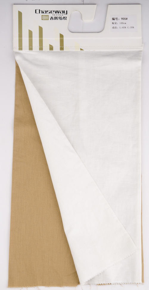 21s Linen Cotton Fabric, Cotton Linen Plain Woven Fabric