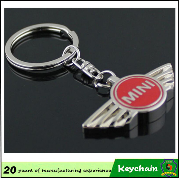 Factory OEM Custom Metal Car Logo Mini Cooper Key Chain