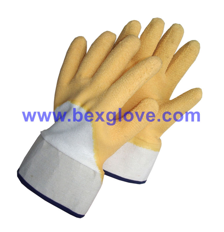 Yellow Latex Glove, Safety Cuff