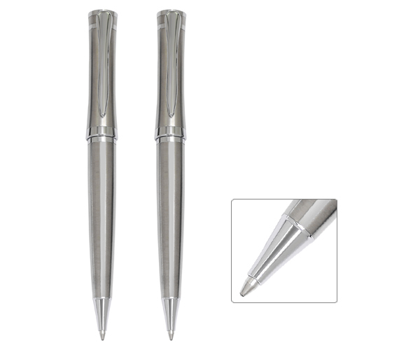 Silver and Black Twist Promotional Design Ball Pen