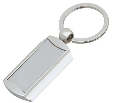Custom Key Ring, Square Silver Plated Keychain (GZHY-KA-022)