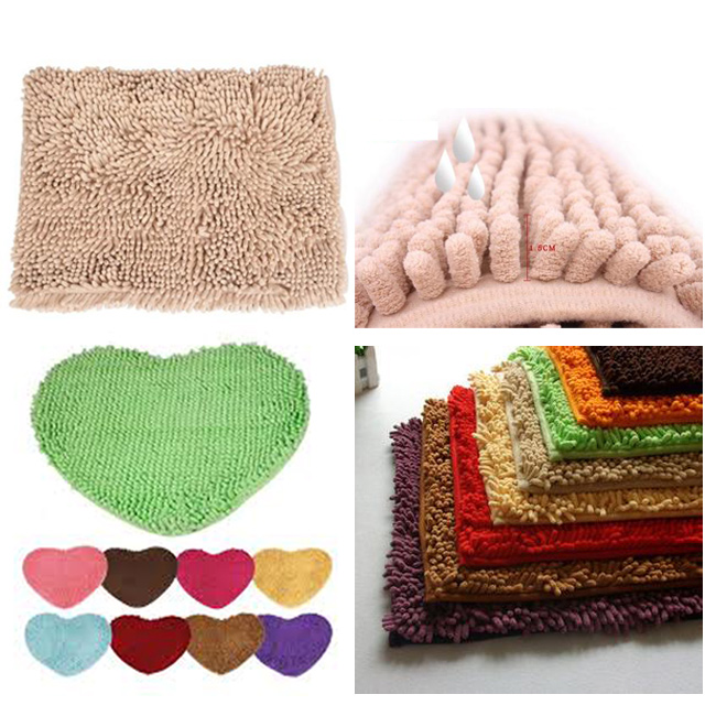 Entry Interior Door Bedroom Bathroom Chenille Microfiber Door Mat