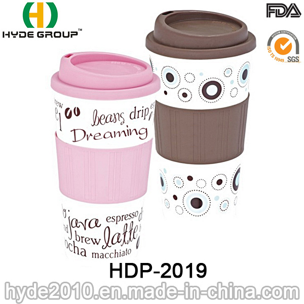 Durable Double Wall BPA Free Plastic Coffee Mug (HDP-2019)