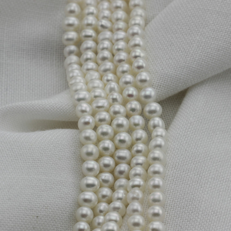 4mm Mini Size Natural Cultured Real White Pearl Bead String