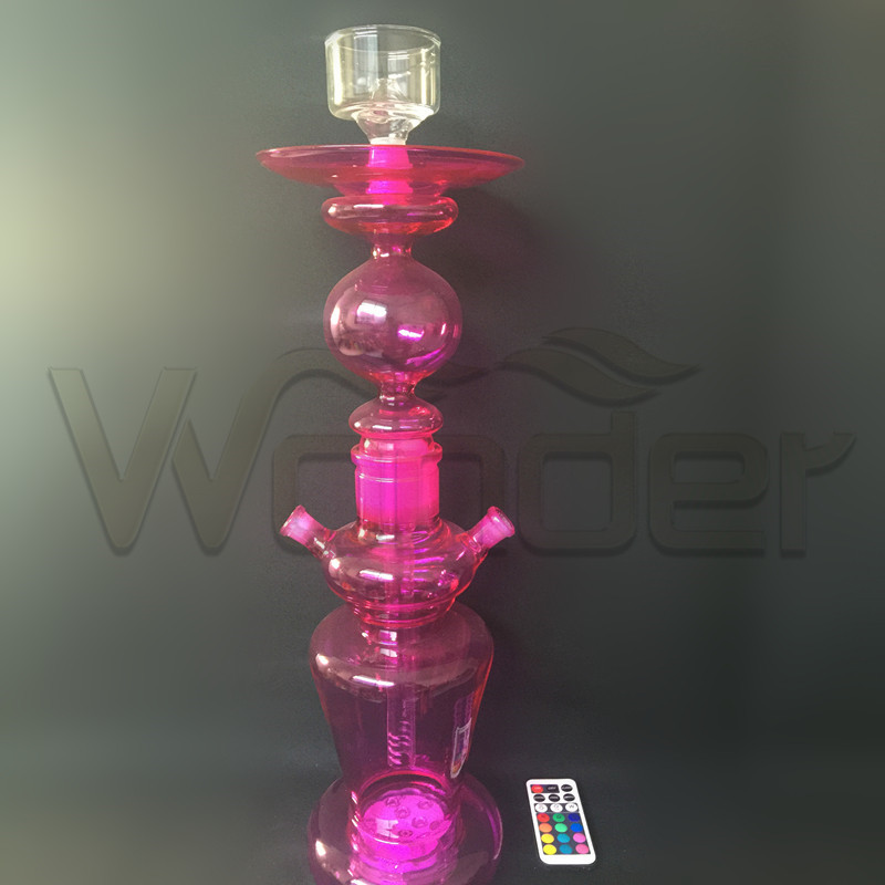 Pink Glass Hookah with LED of Good Price