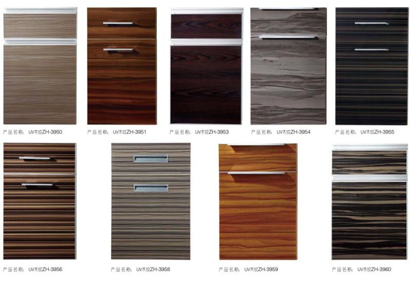 Woodgrain Wooden Cupboard Cabinet Doors with Handles (zhuv)