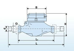 Rotary-Vane Dry-Dial Cold Water-Meter (LXSG-15-40)