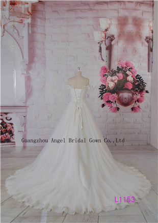 Fairy Drop Waist Line Ball Gown Bridal Wedding Dresses