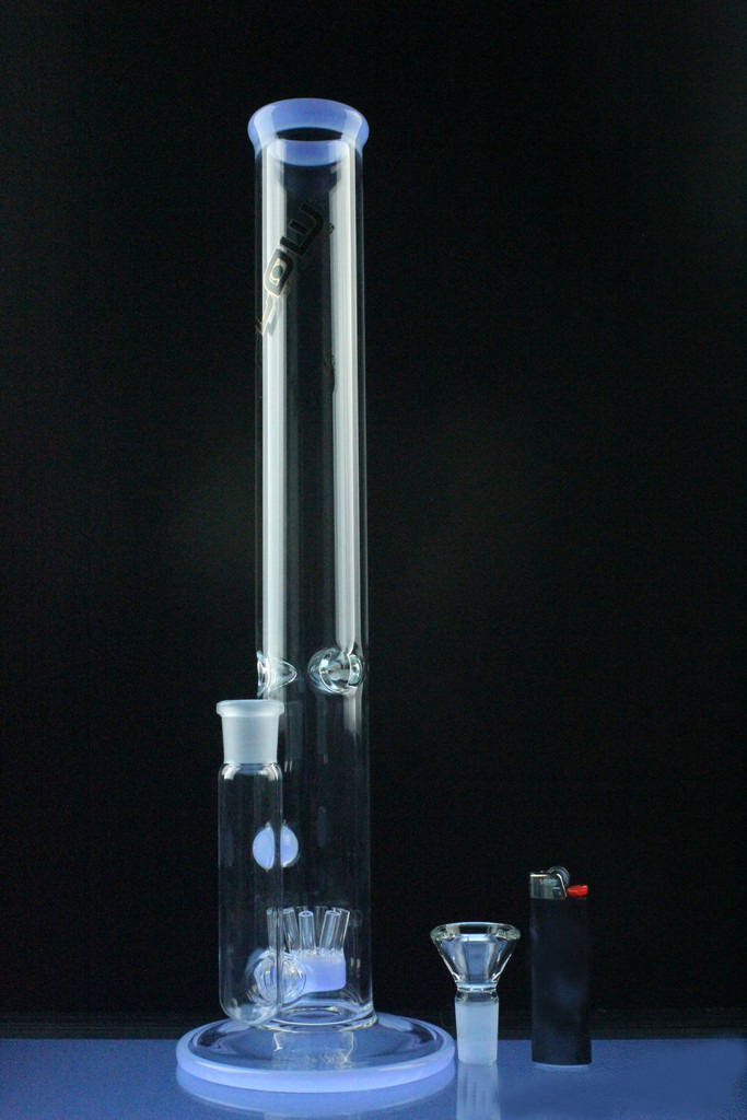 Straight Tube Glass Smoking Water Pipe with Sprinkler Perc (ES-GB-577)