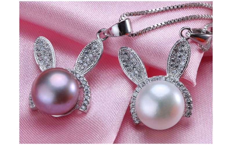 Real Freshwater Pearl Pendant 10-11mm Button Pearl Single Fashion Pearl Pendant