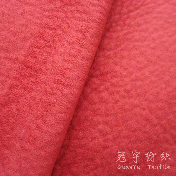 Elephant Skin Polyester Suede Upholstery Fabric