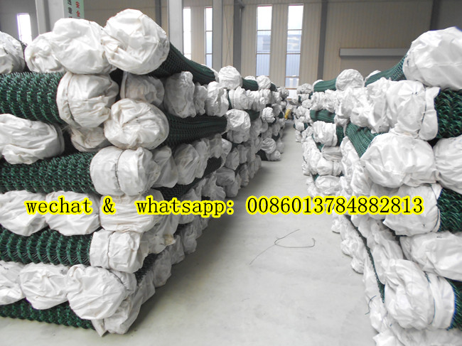 Green Color Chain Link Wire Mesh Fence