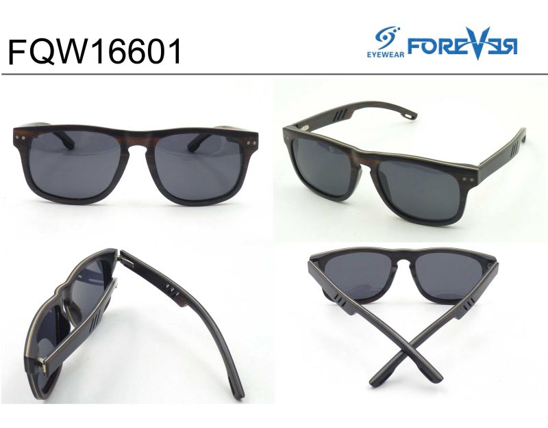 Fqw16601 High Quality Wooden Sunglasses Polarized Lens Low MOQ