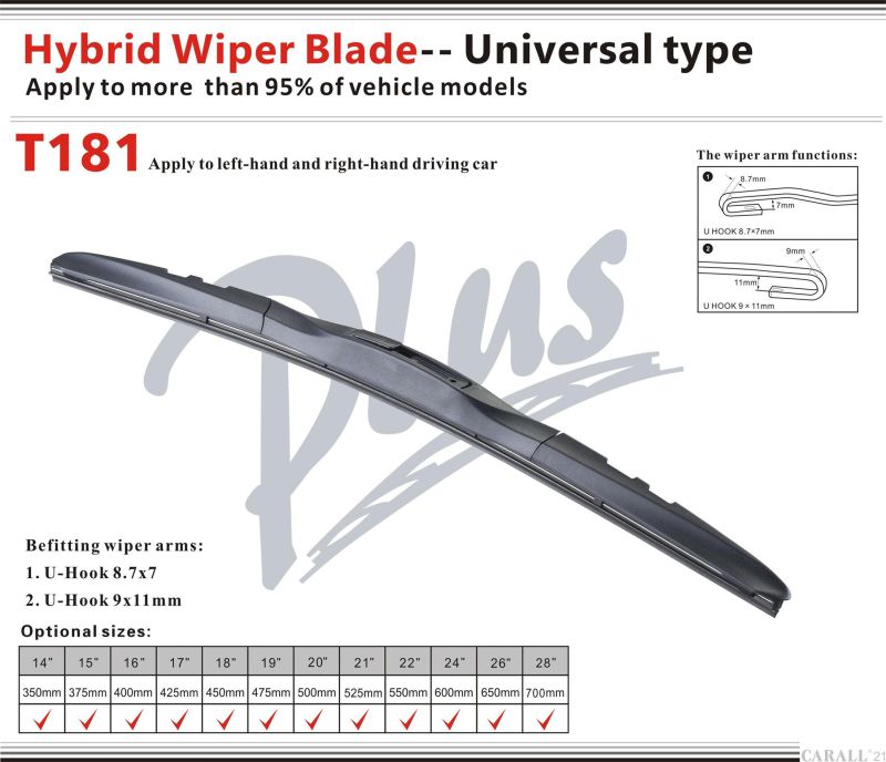 T181 Hybrid Wiper Blade Windshield Wiper Accessories Car Accessories Car Auto Part