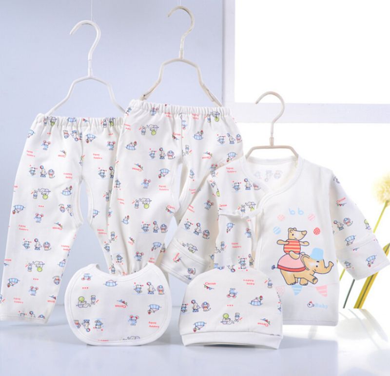 Newborn Baby Printed 5PCS Infant Apparel