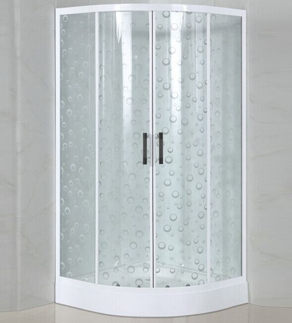 Patterned Glass Simple Shower Cubicle (ADL-8012D)