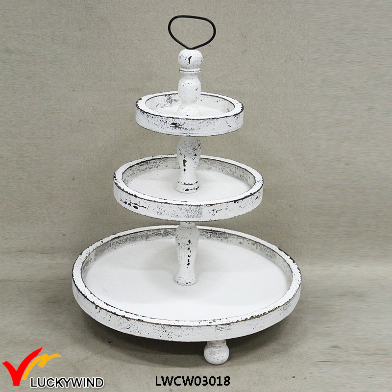 Shabby Chic Food Serving 3 Tier Plate Stand