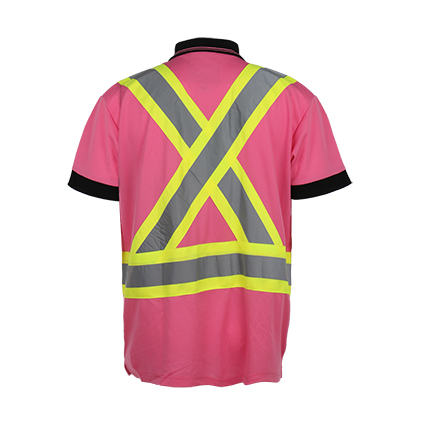 Reflective Polo Shirt High Visibility 100% Polyester Safety Traffic Clothing