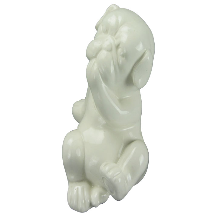 Animal Shaped Ceramic Craft, Lovely Dog with White Glaze