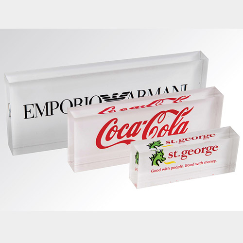 Solid Acrylic Block Brand Logo Sign Block Display