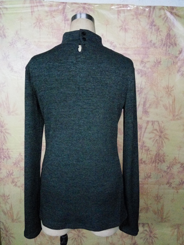 Fashion Slim Fitted Turtle Neck Custom Ladies and Girl Tops