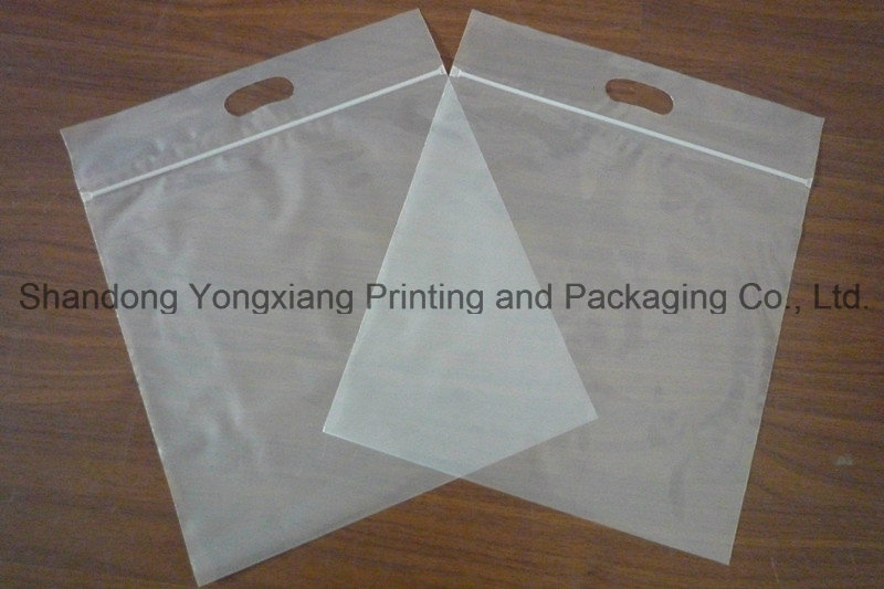 White Transparent Plastic Ziplock Packaging Bag