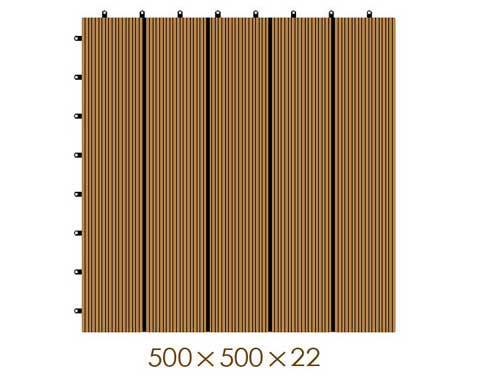 500*500*22 WPC/ Wood Plastic Composite DIY Floor