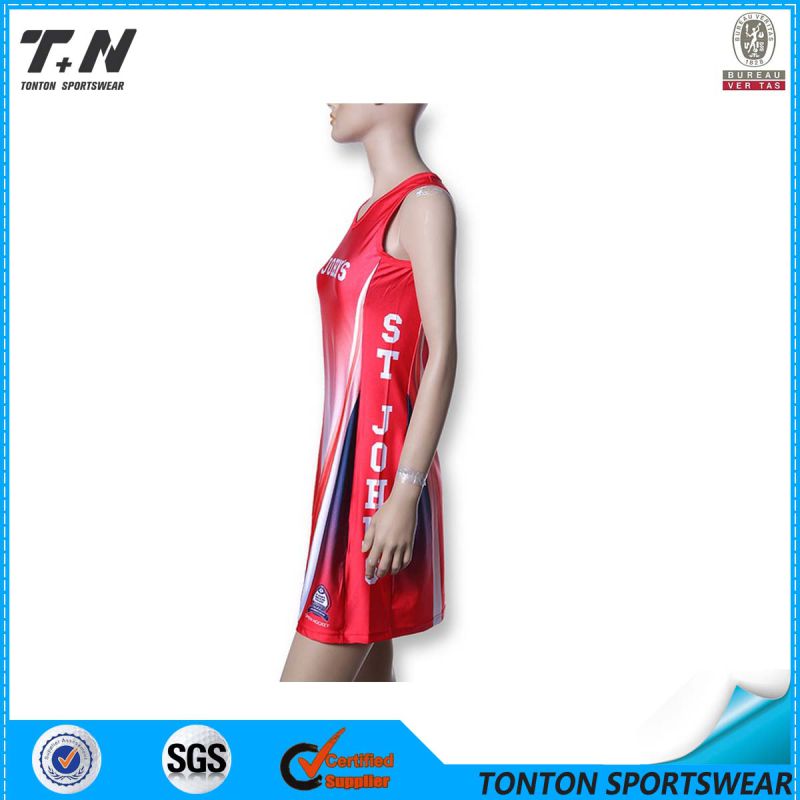 High Quality Sublimation Custom Netball Dress