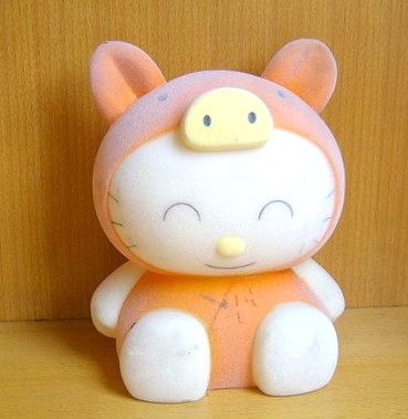 PVC Vinyl White Rabbit Baby Toy