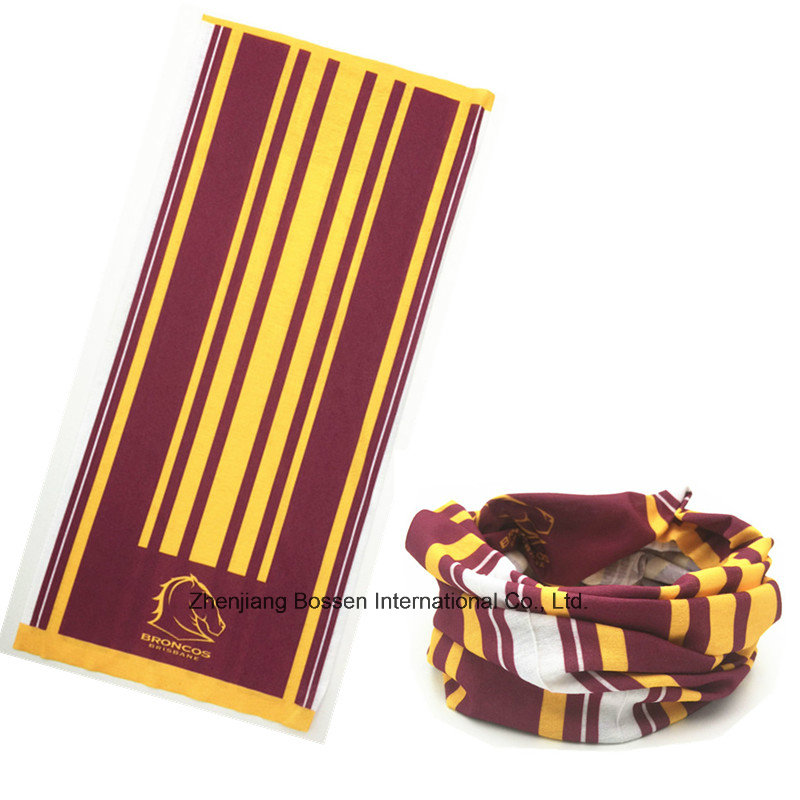 OEM Produce Customized Logo Printed Polyester UV Protection Microfiber Multifunctional Seamless Tubular Headband Buff