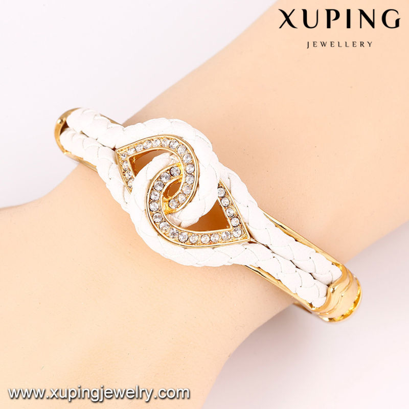 Bangle-64 Fashion Nice Rhinestone Jewelry Wrap Bangle in Gold-Plated