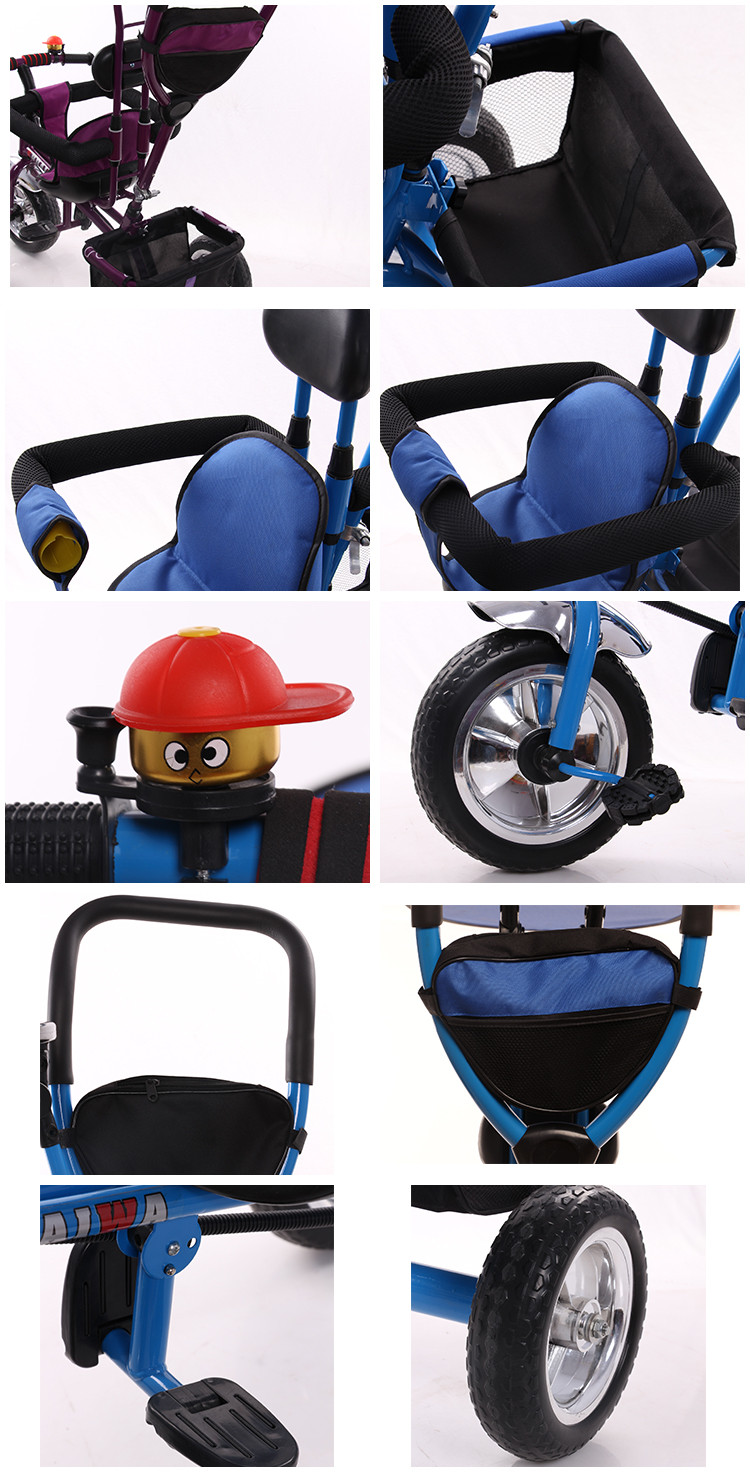 Factory Directly Wholesale Vehicle Trike Toys Oxford Cloth Material Children Trike with En71