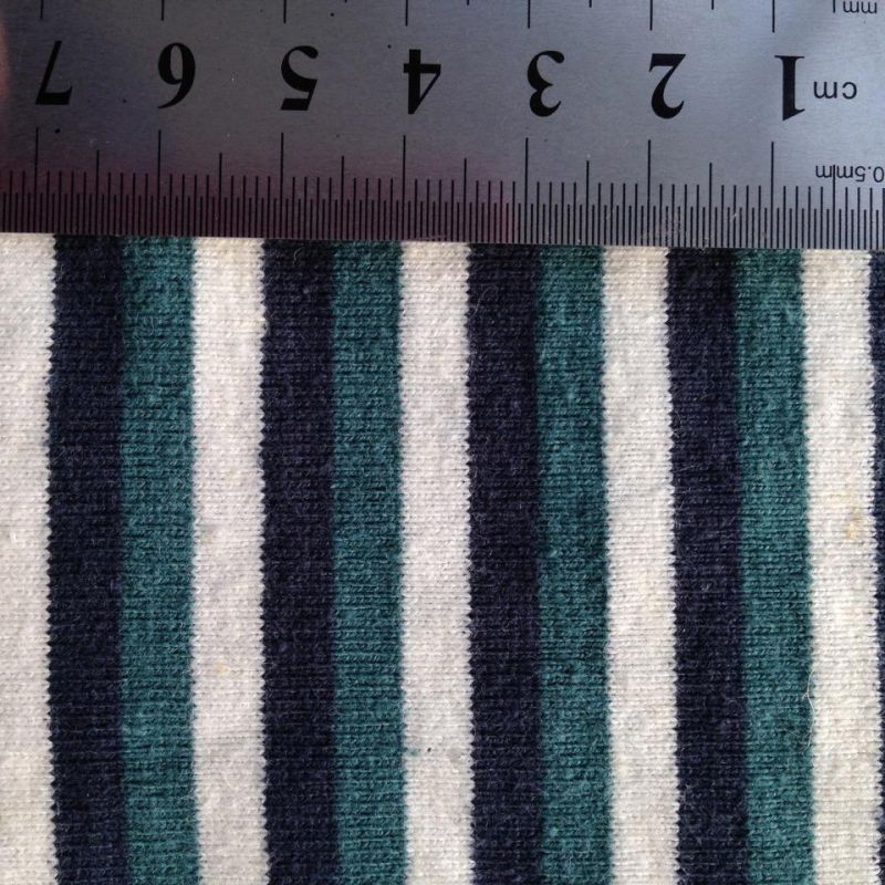 Hemp/Cotton Yarn Dyed Colorful Stripe Jersey