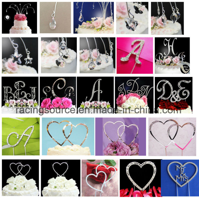 Crystal Love Letter Cake Topper Rhinestone Wedding Cake Topper for Cake