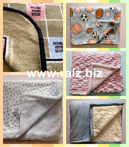 Double Layers PV Pile with Super Soft Short Plush Blanket for Kids