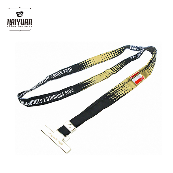 High Quality Fashion Custom Metal Badge Card Holder Lanyard