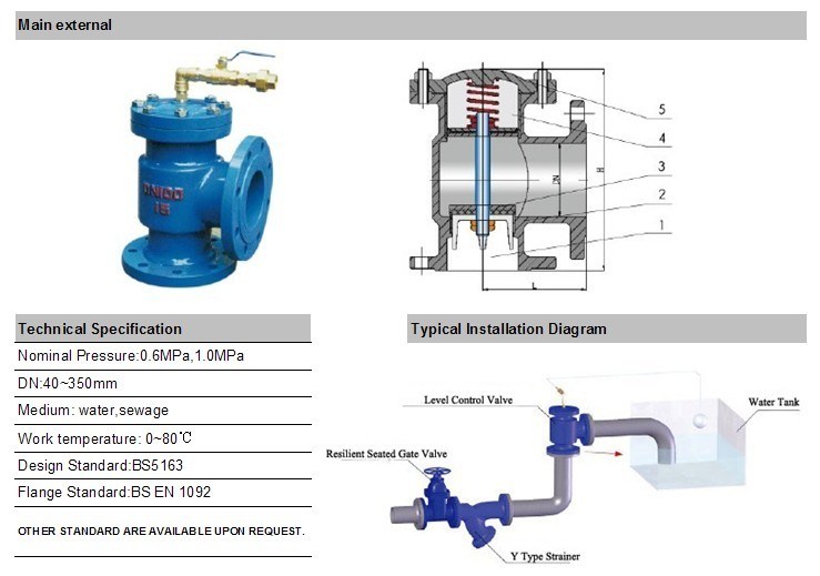 Floating Ball Auot Control Water Level Valve