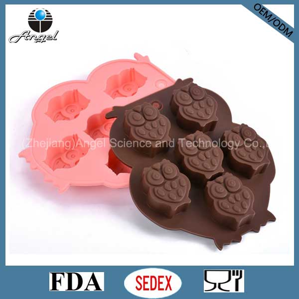 Cutie Owl Silicone Ice Chocolate Mold Cookie Tool FDA Approved Si08