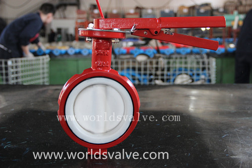 Split Body PTFE Lining Wafer Butterfly Valve with CE&ISO