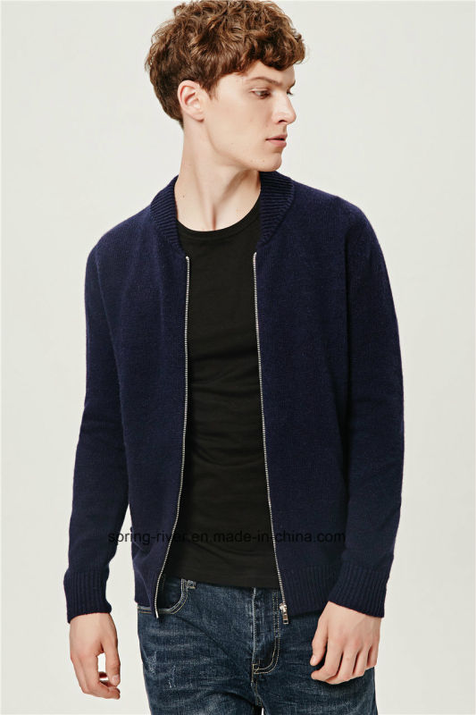 Lambs Wool Fashion Baseball Shirt Collar Men Cardigan