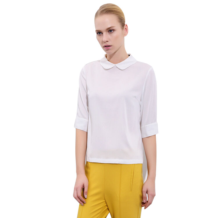 Spring&Autumn Half Sleeve Turn-Down Collar Women Shirt