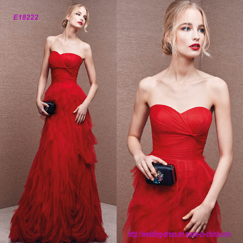 Draped Sweetheart Neckline Fantasy Tulle Evening Dress with Irregular Frills